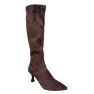 Miss Elastic women's marron brown long leg boot