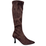 Miss Elastic women's marron brown long leg boot