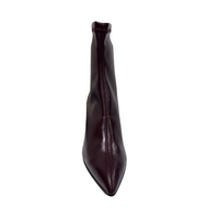 Miss Elastic women's burgundy ankle boot