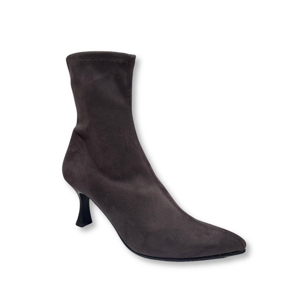 Miss Elastic women's testa brown ankle boot