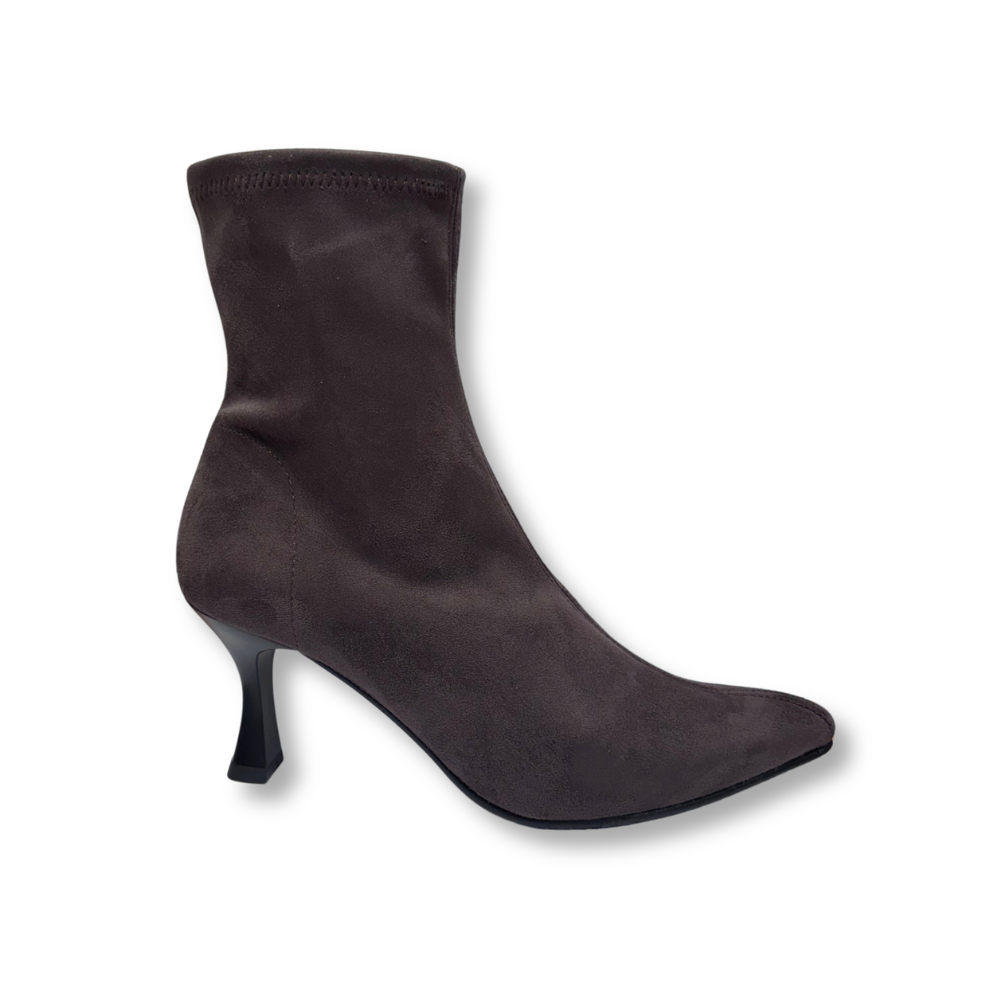Miss Elastic women's testa brown ankle boot