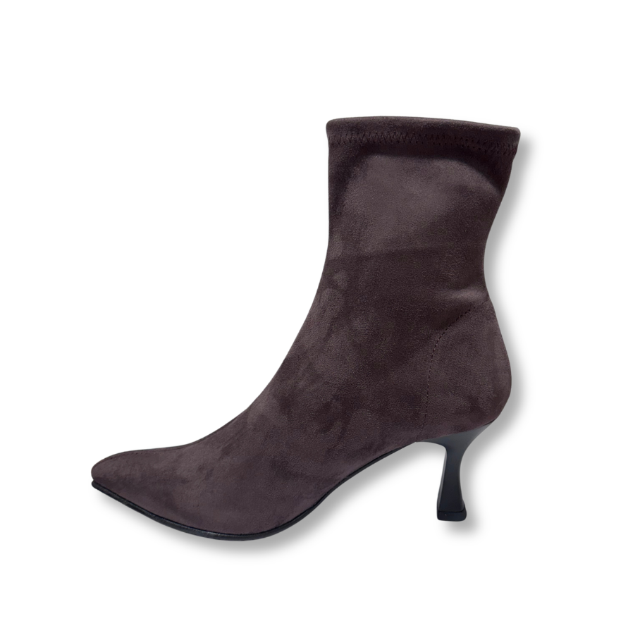 Miss Elastic women's testa brown ankle boot