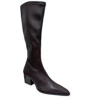 Miss Elastic women's testa brown long leg boot