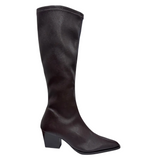 Miss Elastic women's testa brown long leg boot