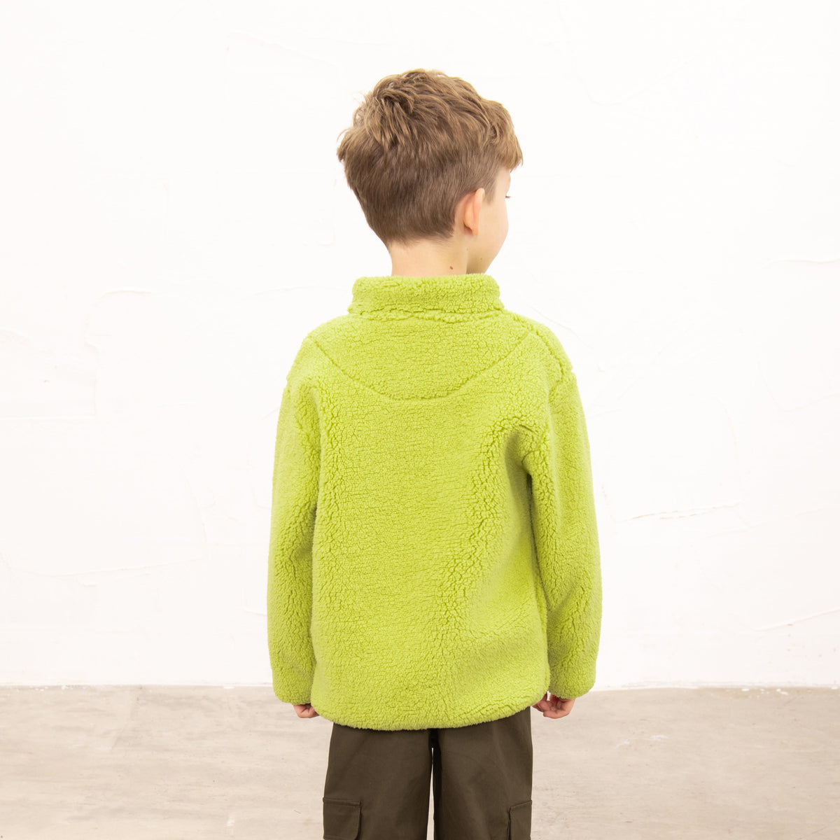 Lighthouse boys' Murray fleece in soft lime