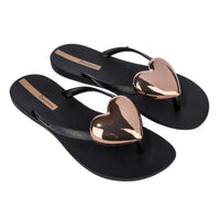 Ipanema women's black and bronze slip-on sandal