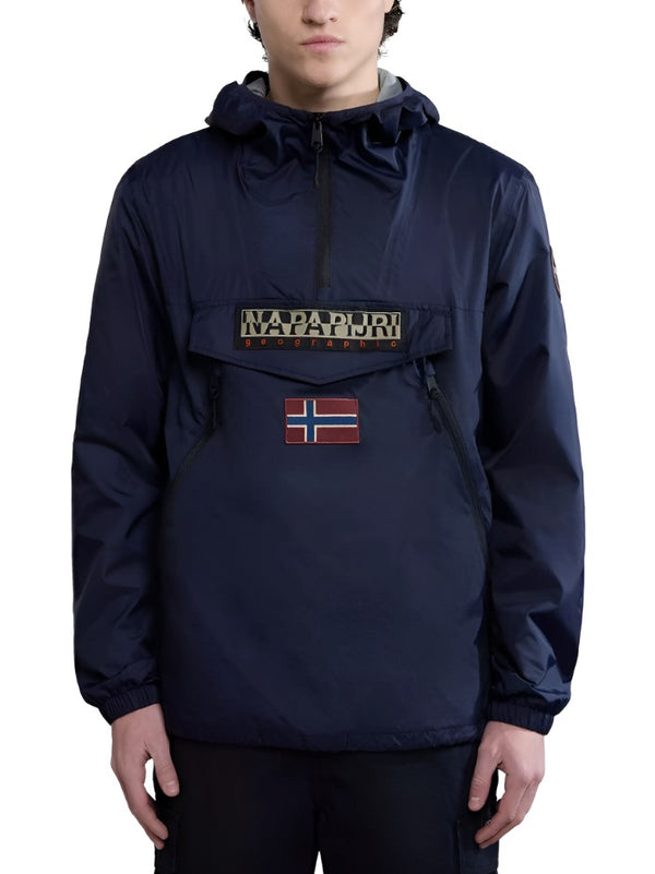 Napapijri Men Coat Rainforest Pocket Windbreaker Blu Marine Donaghys