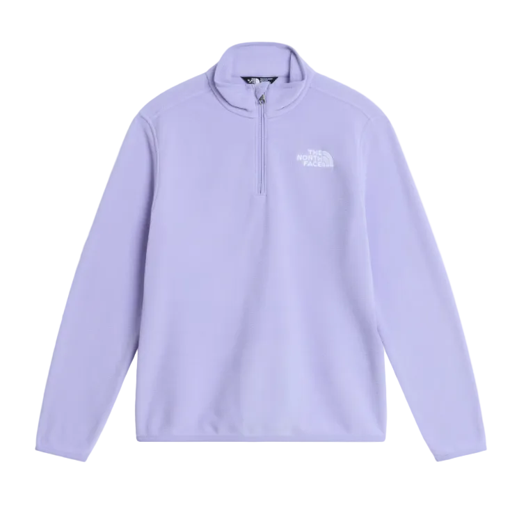 The North Face Glacier teens' pale plum quarter-zip fleece