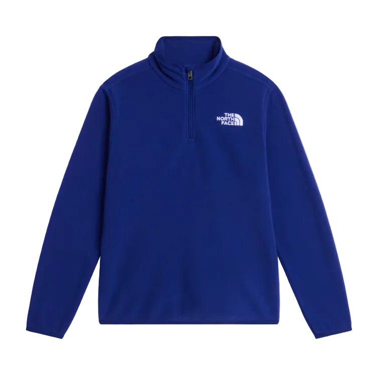 The North Face Glacier teens' bold blue quarter-zip fleece