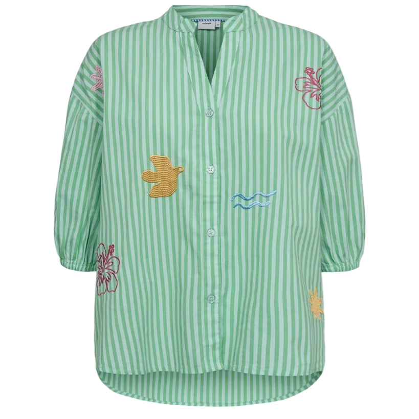 Numph Womens Shirt Seanne Absinthe Green