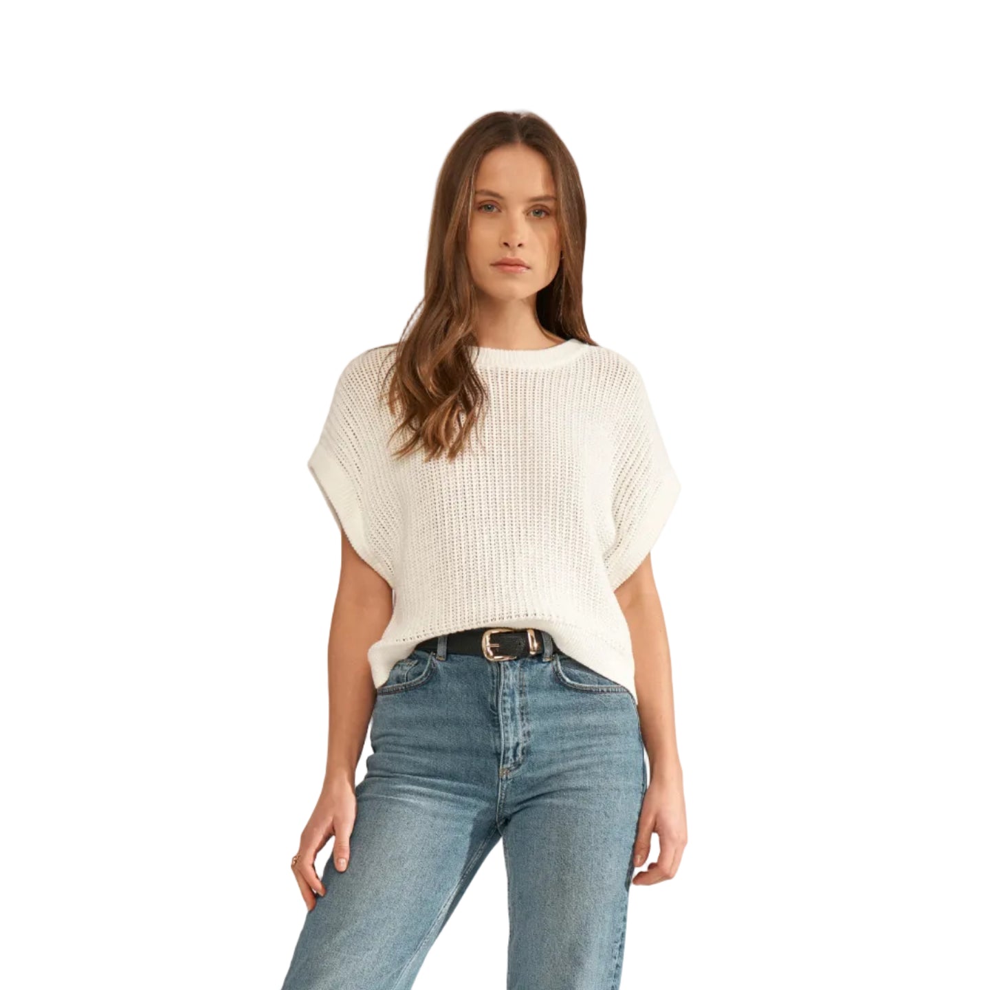 Numph Womens Nusanni Pullover Cloud Dancer