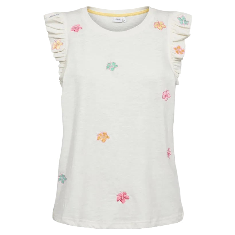 Numph Womens T-Shirt Nessa Cloud Dancer