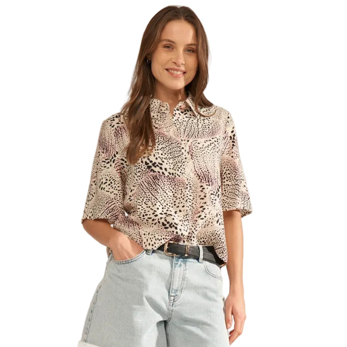 Numph Womens Shirt Shella Whitecap Gray