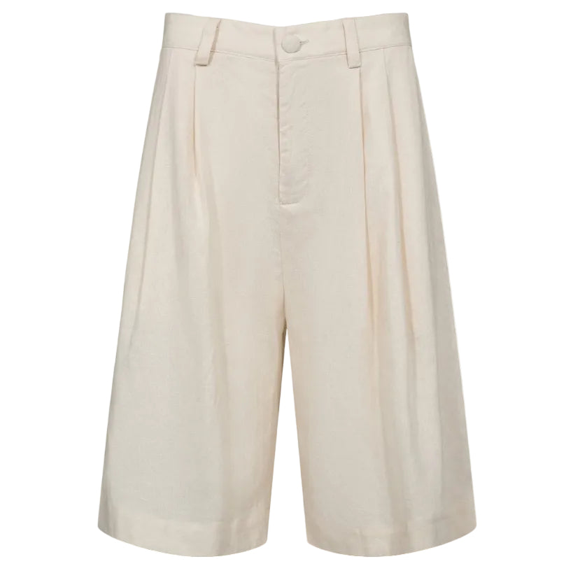 Numph Womens Shorts Alani Whitecap Gray