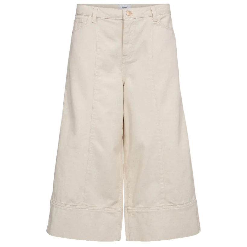 Numph Womens Jeans Brooklyn HR Culotte Nature