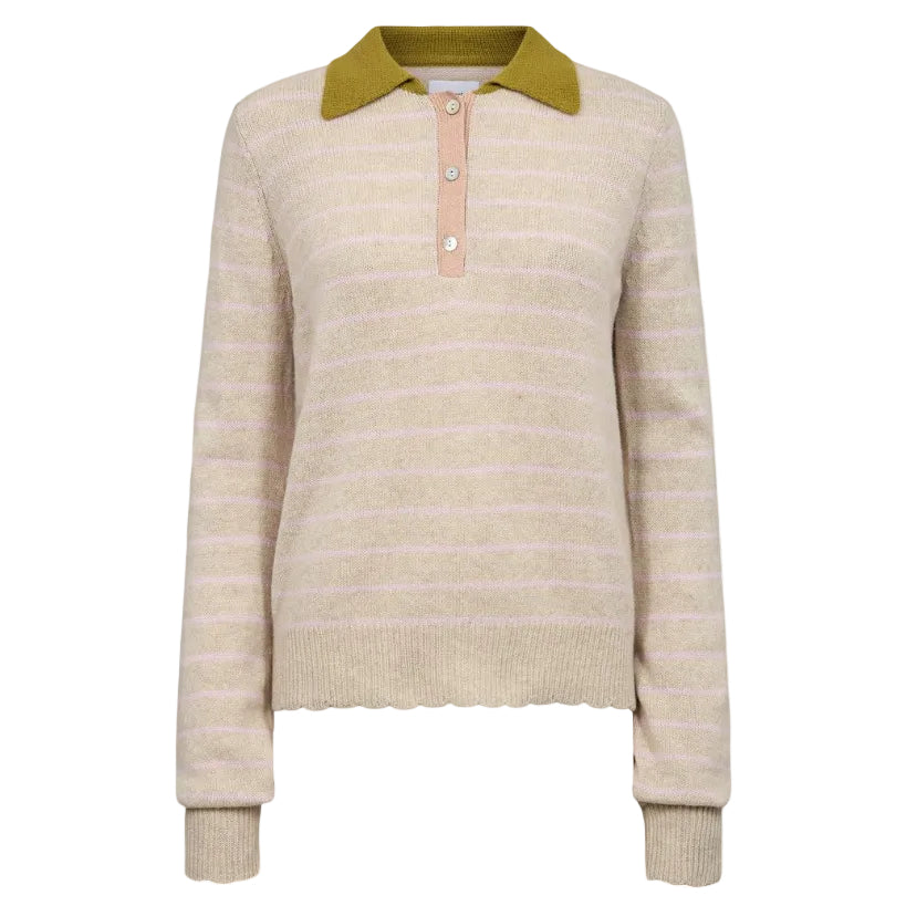 Numph NULucinda women's gray morn striped jumper