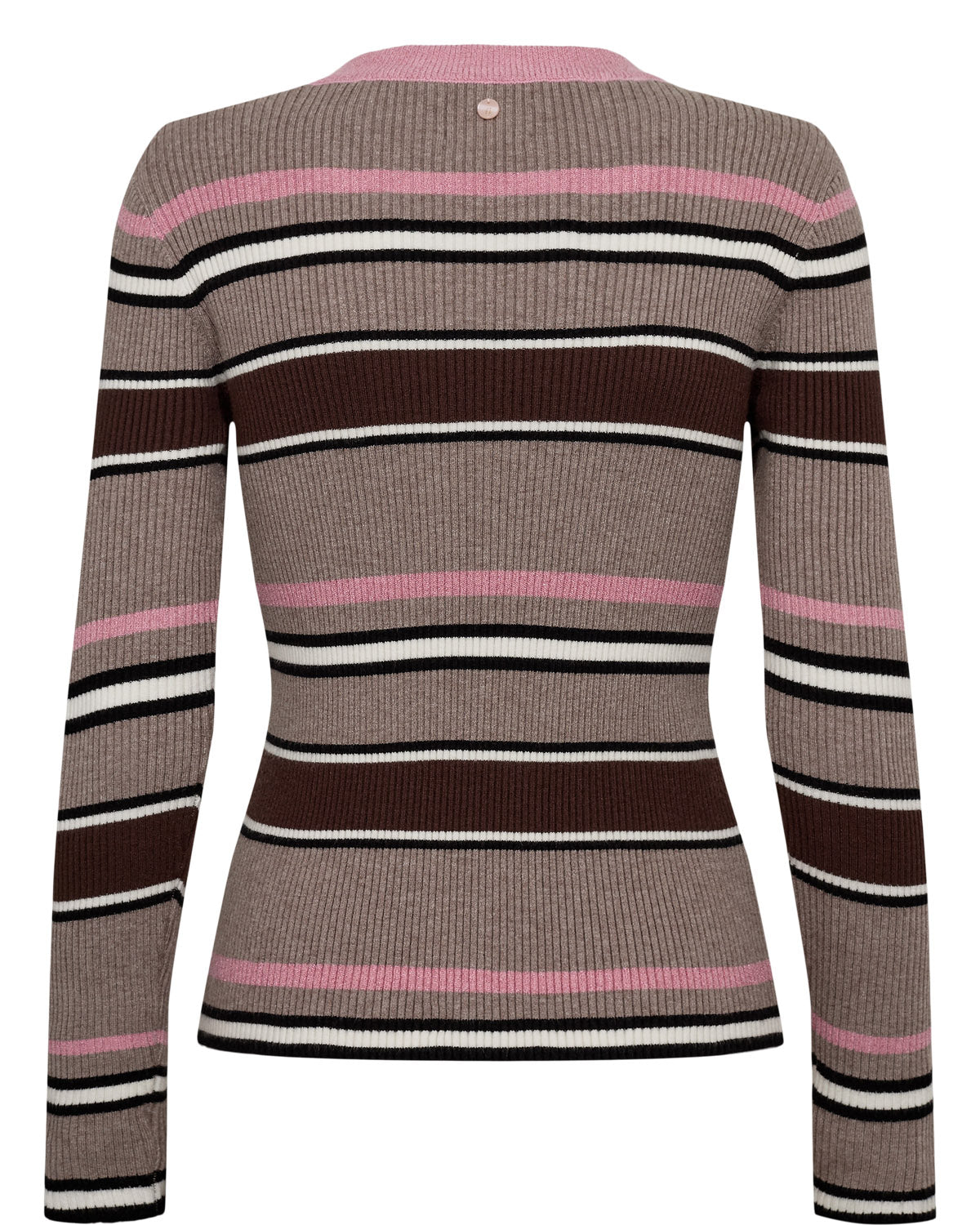 Numph NUKallie women's bonbon ribbed striped jumper