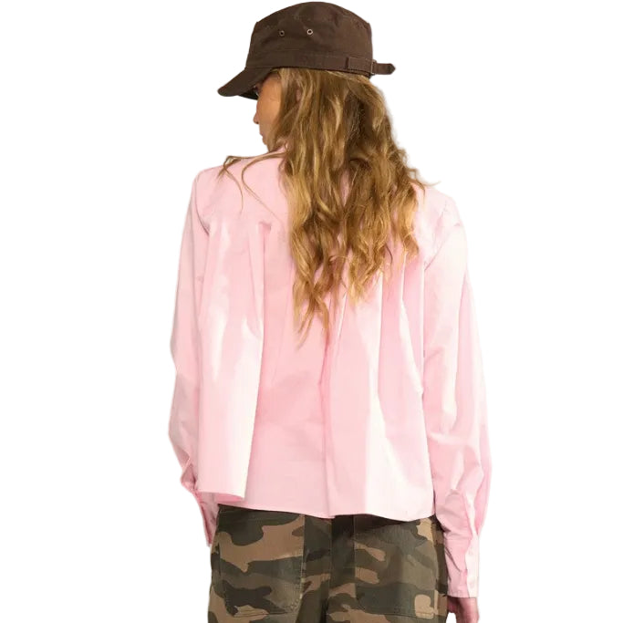 Numph NUAsho women's rosy pink button-through shirt