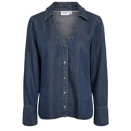 Numph Womens Denim Shirt NUAlona Dark Blue