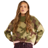 Numph Womens Jumper NUCamu Calla Green