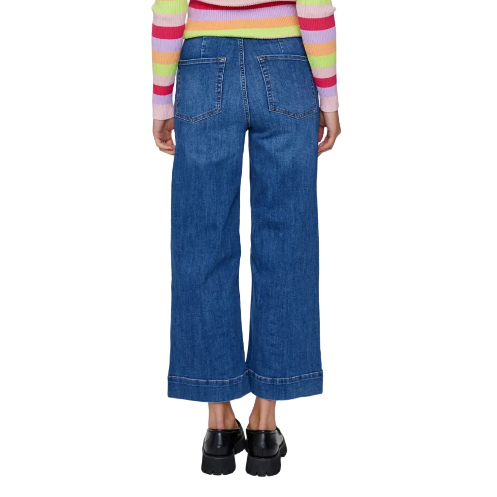 Numph women's blue denim jeans with zip