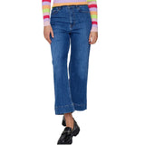 Numph women's blue denim jeans with zip