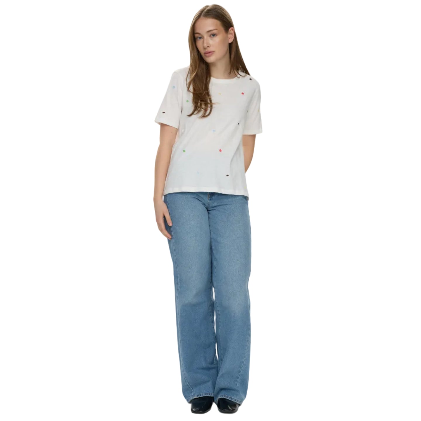 Numph Womens Nudelora T-Shirt Cloud Dancer