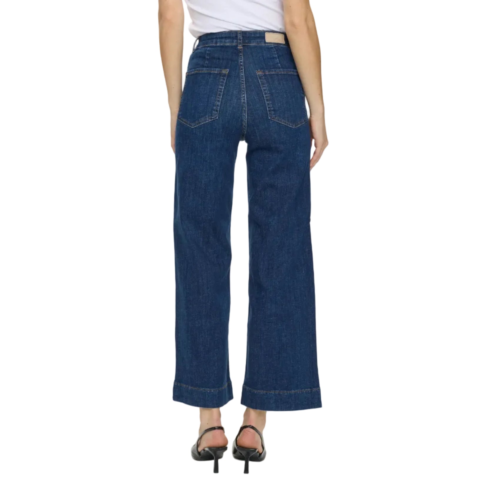 Numph women's blue denim jeans with zip