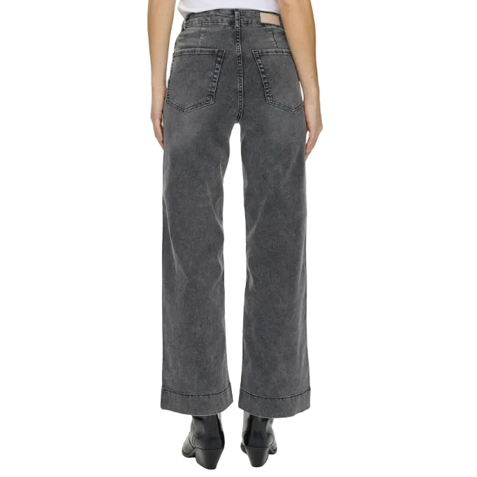 Numph Womens Jeans Paris HR Wide Black Washed Denim
