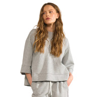 Numph Womens Nunathalie Sweatshirt Grey Melange