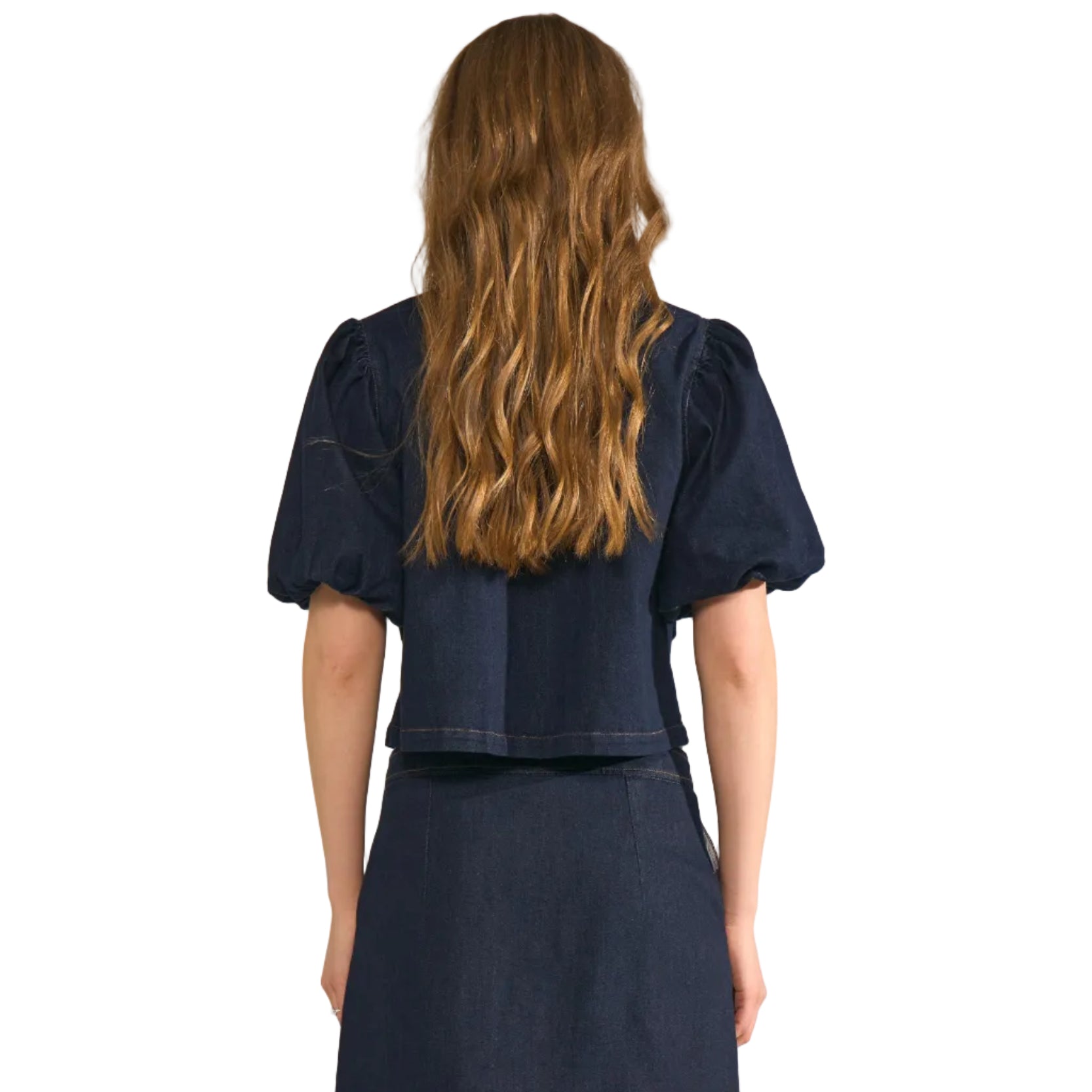 Numph Womens Nualetta Shirt Dark Blue Denim