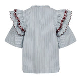 Numph Womens Blouse Nuditty Floaty Blue