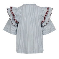Numph Womens Blouse Nuditty Floaty Blue