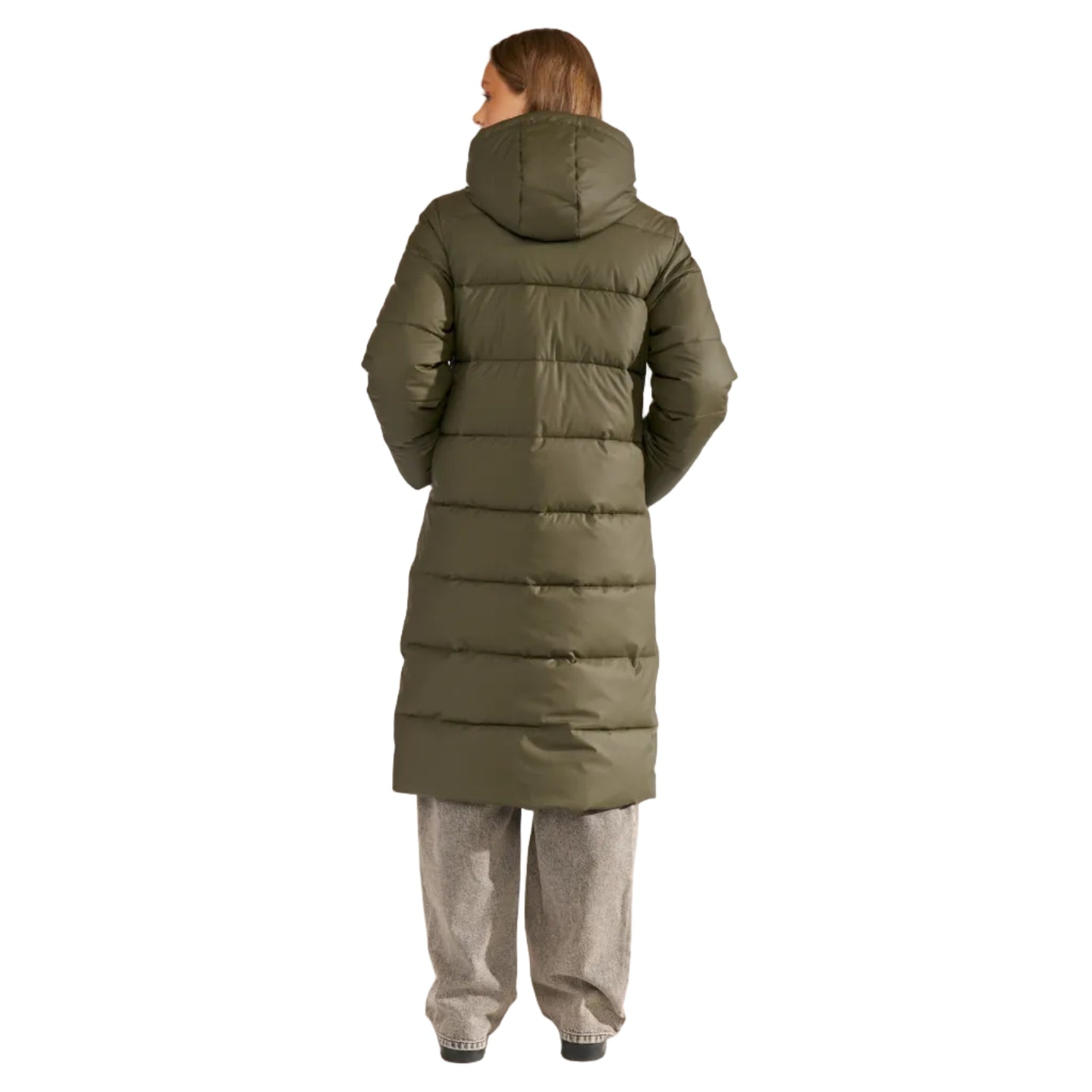 Numph Womens Puffer Arven Long Forest Night