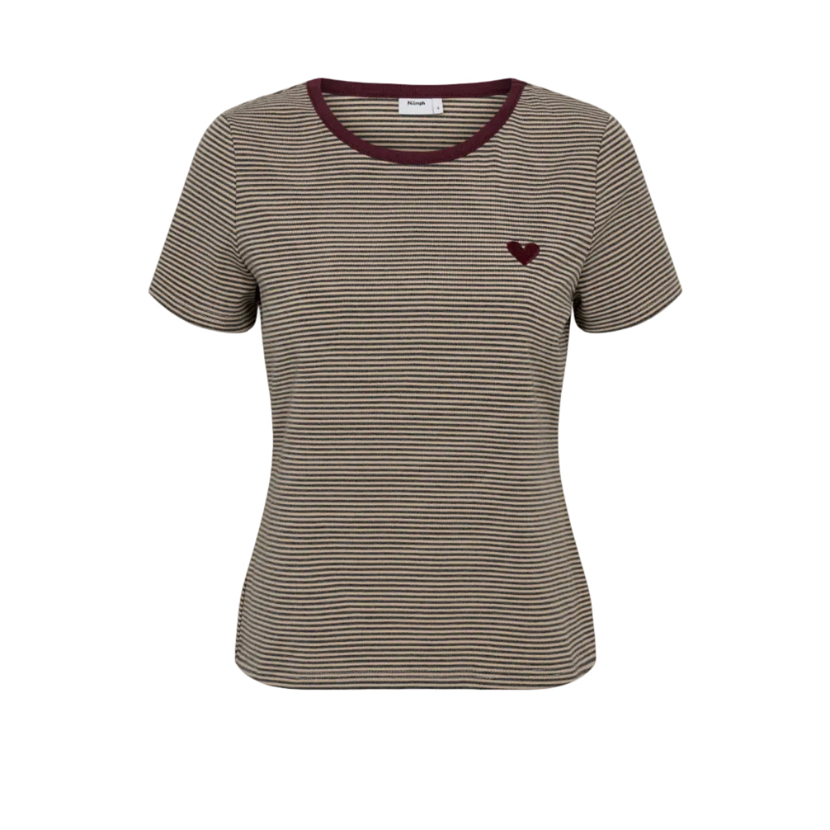 Numph Womens Nualexa T-Shirt Silver Mink