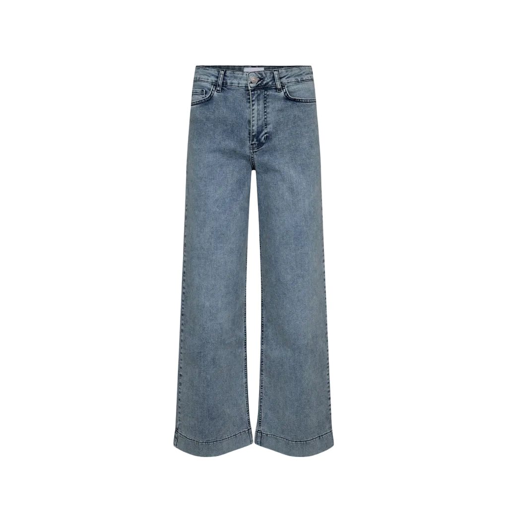 Numph Womens NuParis Wide Acid Jeans Light Blue Denim