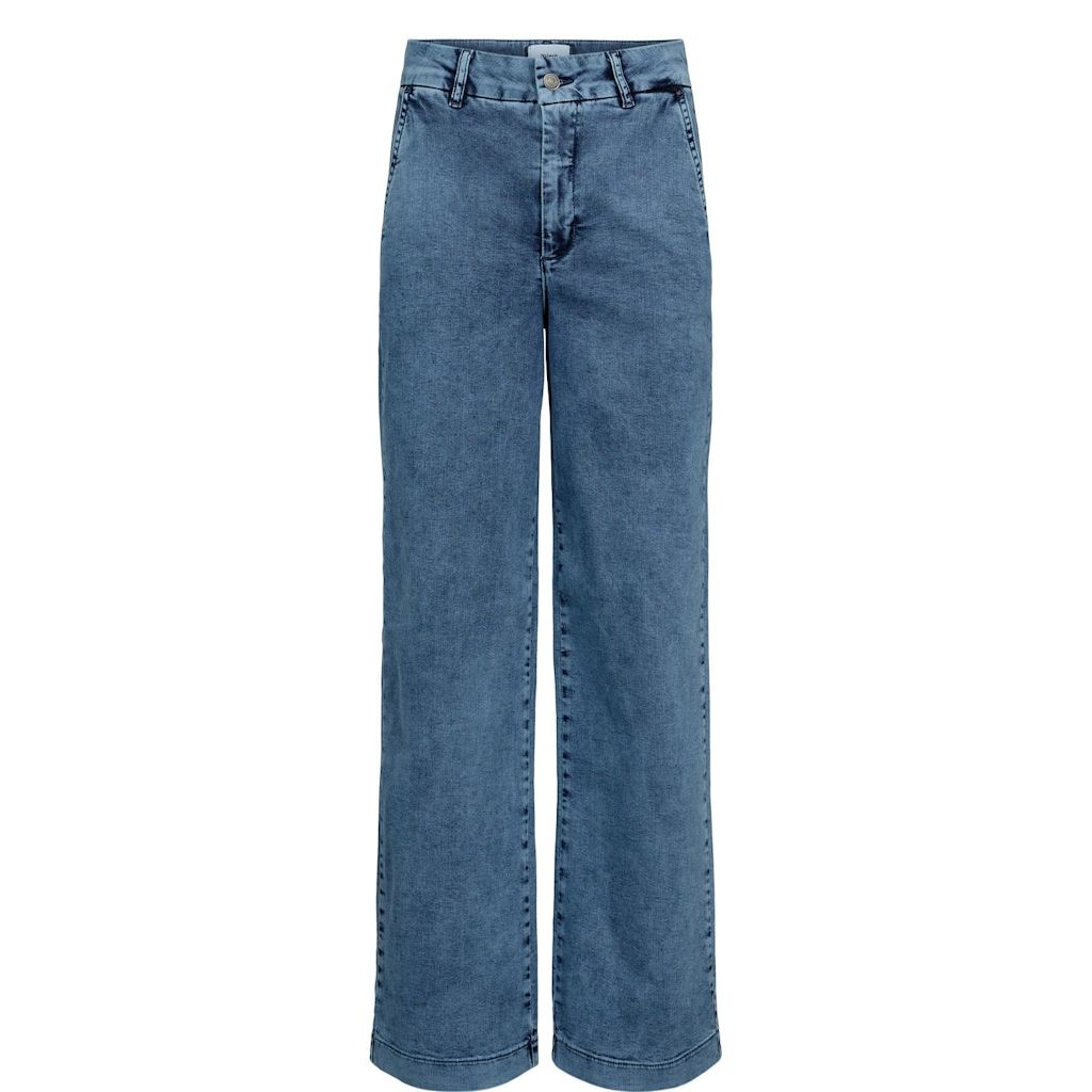 Numph Womens Nuamber Wide Acid Jeans Medium Blue Denim