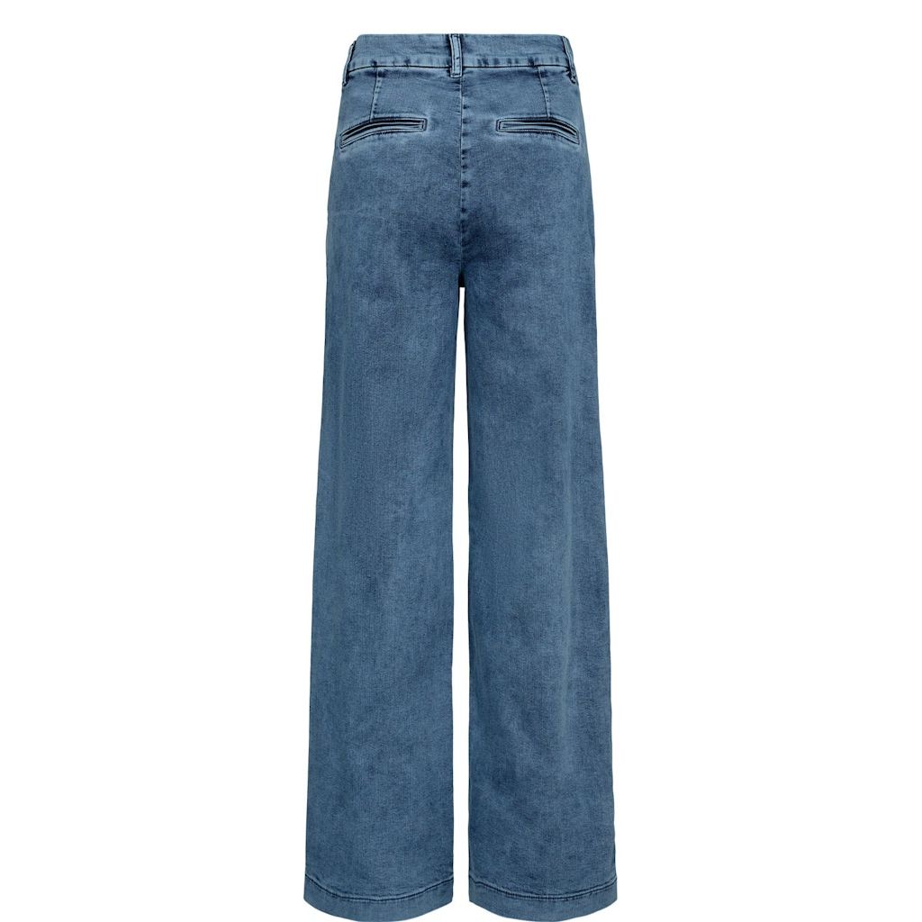 Numph Womens Nuamber Wide Acid Jeans Medium Blue Denim