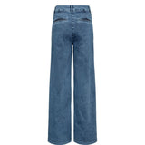 Numph Womens Nuamber Wide Acid Jeans Medium Blue Denim