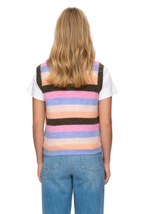 Numph Womens Nuriette Stripy Vest Sea Turtle