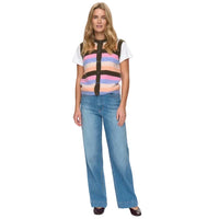Numph Womens Nuriette Stripy Vest Sea Turtle