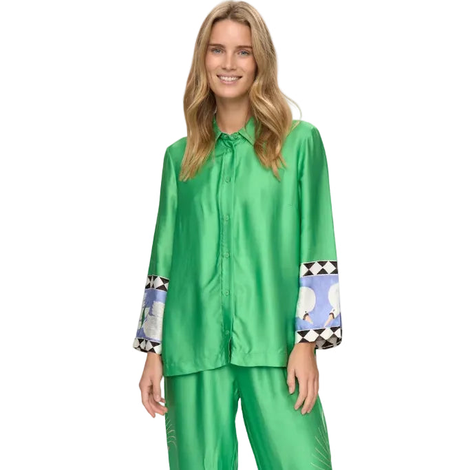 Numph Womens Shirt Nuadelina Vibrant Green
