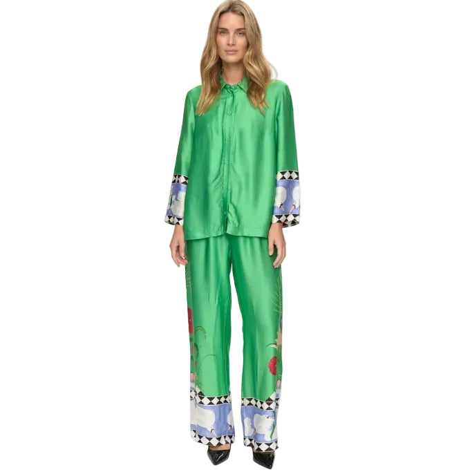 Numph Womens Shirt Nuadelina Vibrant Green