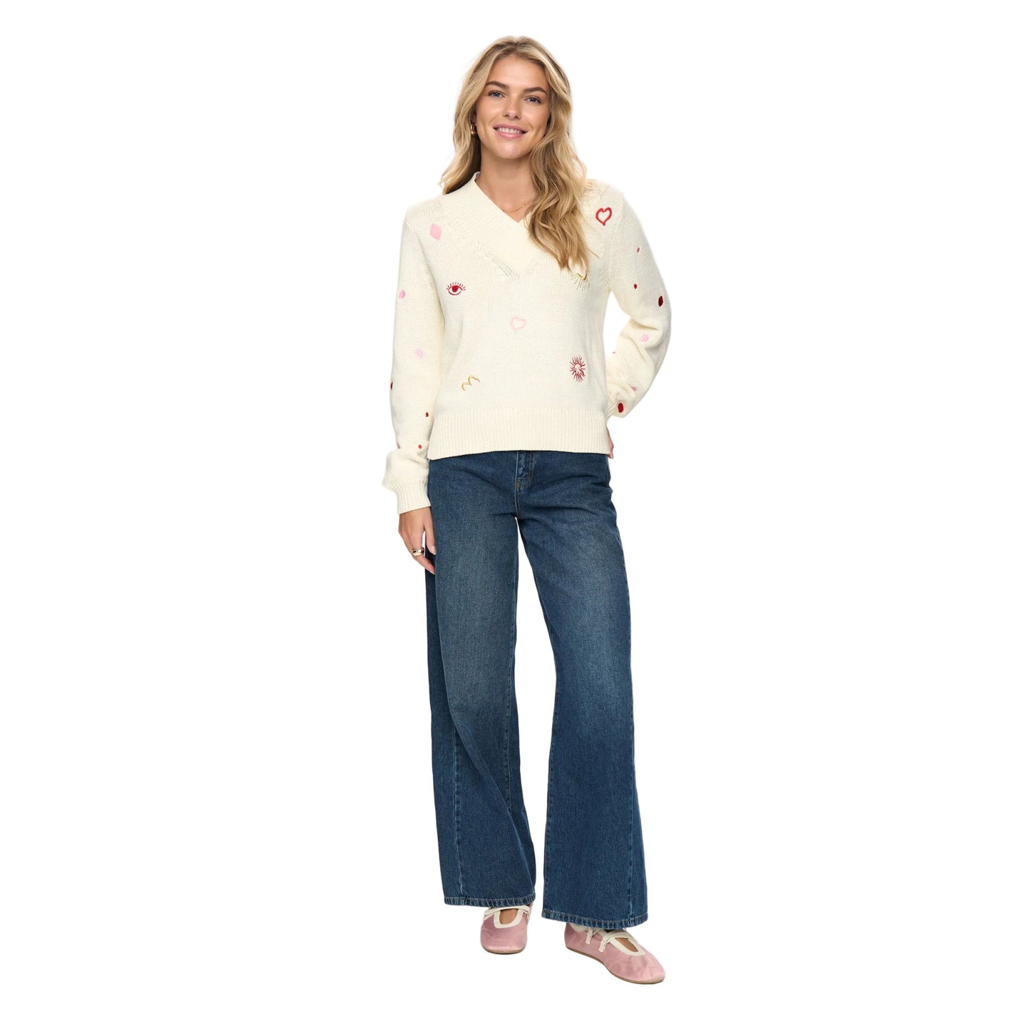 Numph Womens Nusoleima Pullover Pristine