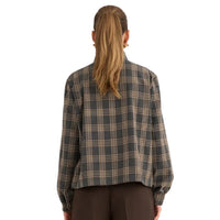 Numph Womens Zip Shirt NUKamala Dark Grey Melange