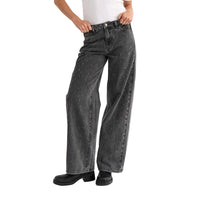 Numph women's high rise wide jeans nubrooklyn grey denim
