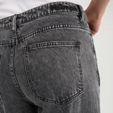 Numph women's high rise wide jeans nubrooklyn grey denim