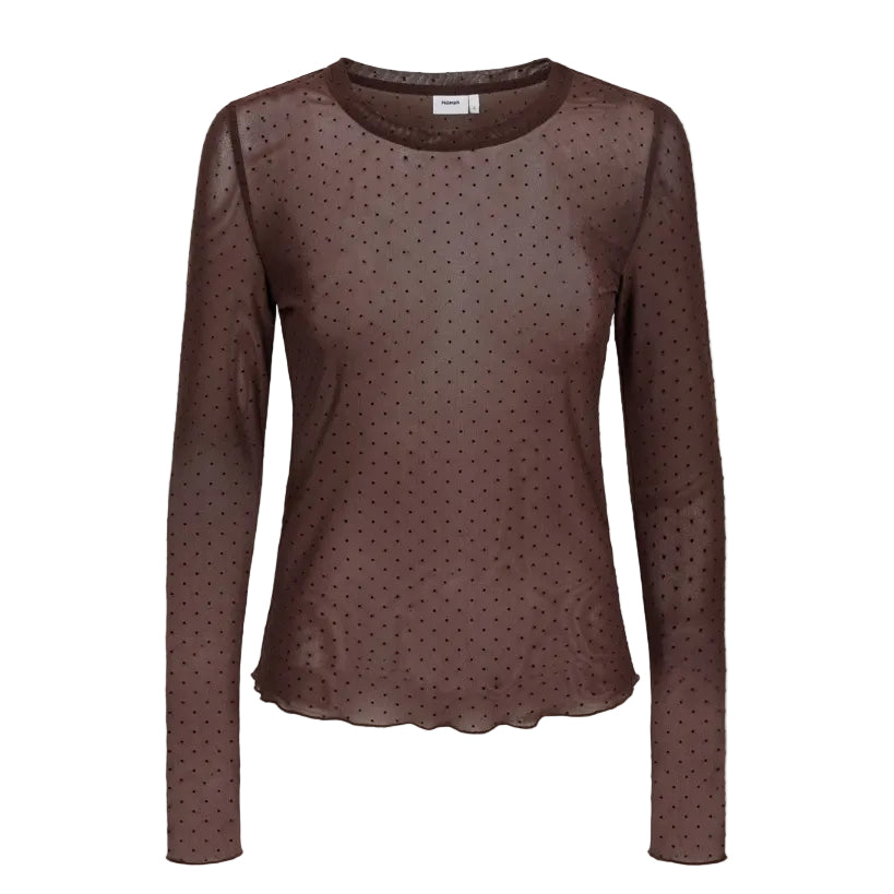Numph Womens Top NUJinnie Chocolate Plum