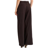 Numph Womens Wide Trousers NUBilla Chocolate Plum