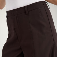 Numph Womens Wide Trousers NUBilla Chocolate Plum